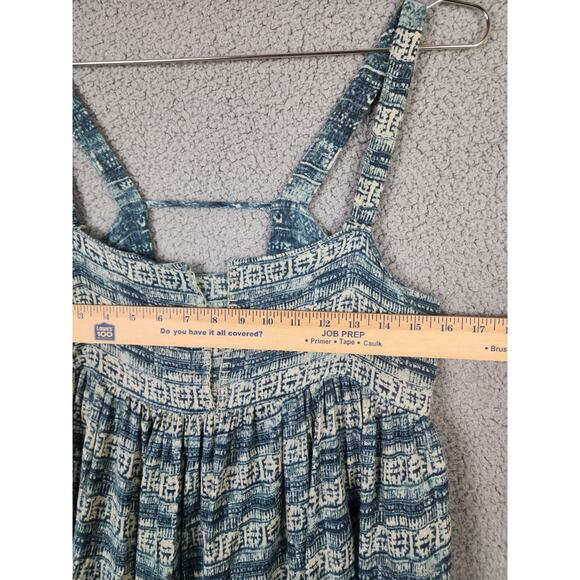 Free People OB397615 Sac Magique Indigo Combo Print Midi Dress w/Pockets Sz S - Picture 7 of 9